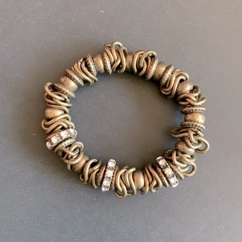 Vintage Boho Tribal Bronze Toned Adjustable Bracelet